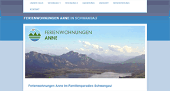 Desktop Screenshot of ferienwohnungen-schwangau.com